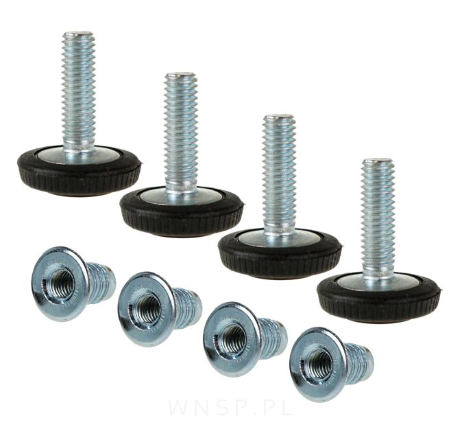 Regulator, stopka meblowa M6 X 20 mm z mufą wbijaną  M6