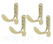 Haczyk typ Malmo, wieszak podwójny, złoty mat - 2