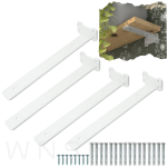 Nowoczesny wspornik do półki meblowej 310 mm, biały - 4