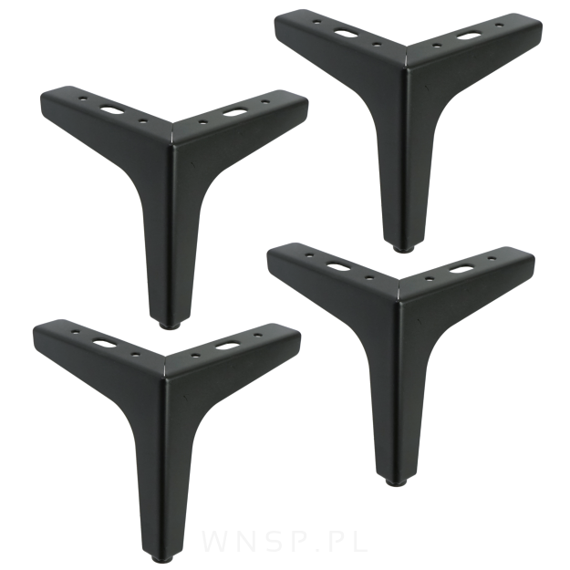 Noga meblowa trójkąt czarny mat 17 cm