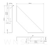 Wsporniki do półki ściennej, FLEX 200 x 200 mm - 3