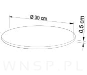 Podkład pod tort 5 sztuk Ø 30 cm okrągły, dekoracja na urodziny gruby sztywny czarny/biały - 2