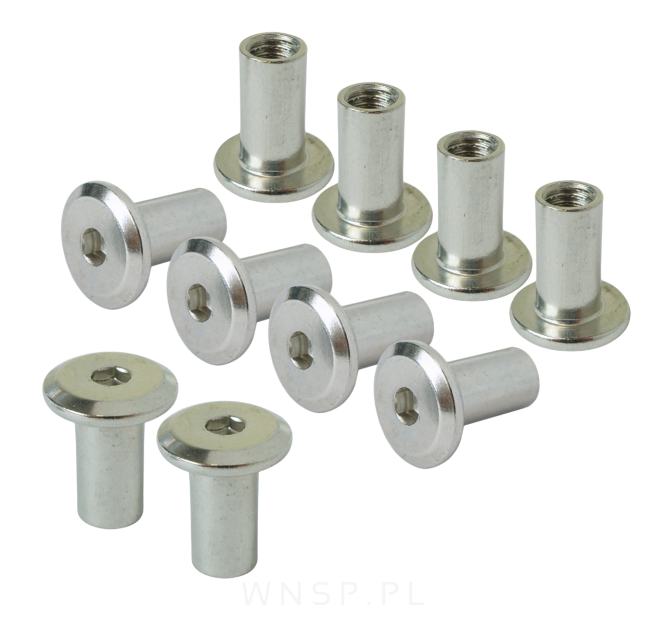 M6 X 15 mm, nakrętka Ericson płaska, stal nierdzewna
