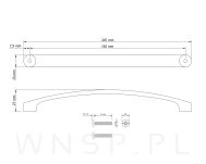 Uchwyt meblowy CLA 192 mm czarny - 2