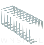 20x Wsporników do półki ściennej 200 x 150 mm, w kolorze białym - 5