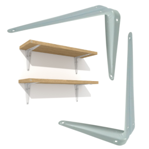 20x Wsporników do półki ściennej 200 x 150 mm, w kolorze białym