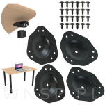 Zestaw naprawczy do nóg metalowych 710 mm z wkrętami - 3