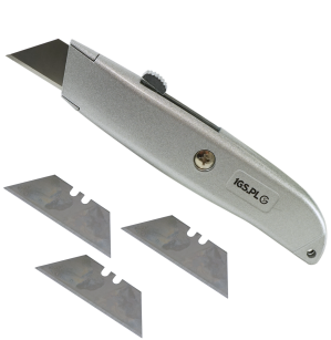 NÓŻ DO TAPET Z WYMIENNYM OSTRZEM TRAPEZOWYM NOŻYK TRAPEZOWY DO KABLI