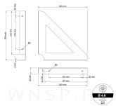 Nowoczesne wsporniki do półki ściennej, FLEX 200 x 200 mm - 2