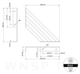Nowoczesne wsporniki do półki ściennej, FLEX 200 x 200 mm - 2