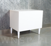 Noga bukowa prosta UNIQ 35 cm z blachą montażową, biała - 6