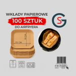 WKŁAD AIR FRYER PROSTOKĄTNY 22 X 14 CM PAPIER WKŁADY PAPIEROWE DO FRYTKOWNICY BEZTŁUSZCZOWEJ - 3