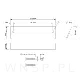 Uchwyt meblowy ANGLE 96 mm czarny - 2