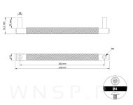 Uchwyt mosiężny karbowany 160 mm - 3
