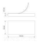 Filc samoprzylepny 15 X 30 mm czarny, opakowanie 72 szt. - 2