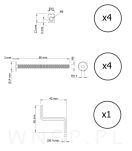 4x złącze do łóżka śruba młoteczkowa połączenie mebli M6/80 - 2