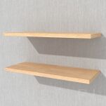 Zestaw 2 półek ściennych w dekorze dębu 500 x 200 x 18 mm, z niewidocznymi ramionami - 5