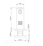 Regulator niewidoczny do mebli  Ø 14 X 41 mm - 7