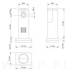 Regulator niewidoczny do mebli  Ø 14 X 41 mm - 2