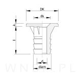 Stopka meblowa M10 X 100 mm z gniazdem do mebli - 5