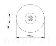 Stopka meblowa M10 X 100 mm z gniazdem do mebli - 3