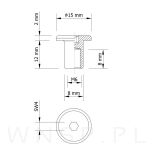 M6 X 12 mm, nakrętka Ericson płaska, stal nierdzewna - 3