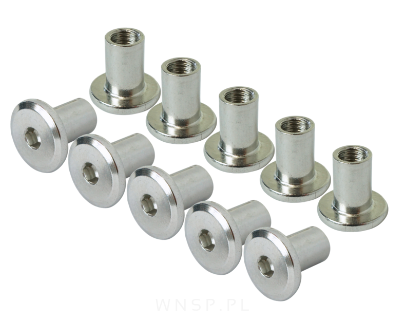 M6 X 12 mm, nakrętka Ericson płaska, stal nierdzewna