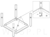 Zestaw dziecięcy, stolik + 2 krzesełka, gwiazdki, naturalny - 7