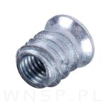 M6 X 17 mm - Mufa wkręcana z kołnierzem do drewna - 10