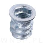 M6 X 17 mm - Mufa wkręcana z kołnierzem do drewna - 7