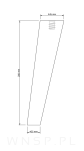 Noga bukowa skośna, stożek 20 cm, surowa - 2