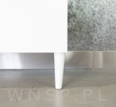 Noga bukowa prosta, stożek 20 cm, biała ze szpilką M8 x 25 mm - 5