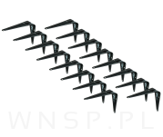 20x Wsporników do półki ściennej 125 x 100 mm, w kolorze czarnym - 5