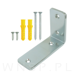 Nowoczesny wspornik chrom do półki meblowej L 100 x 70 x 38 mm - 3