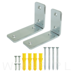 Nowoczesny wspornik chrom do półki meblowej L 100 x 70 x 38 mm - 7