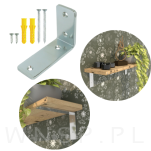 Nowoczesny wspornik chrom do półki meblowej L 100 x 70 x 38 mm - 5