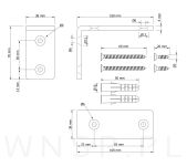 Nowoczesny wspornik chrom do półki meblowej L 100 x 70 x 38 mm - 2