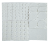 PODKŁADKI FILCOWE POD KRZESŁA, MEBLE, NOGI SAMOPRZYLEPNE ZESTAW 148 SZT BIAŁY FILC - 3