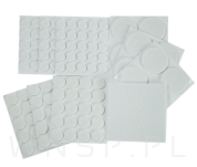 PODKŁADKI FILCOWE POD KRZESŁA, MEBLE, NOGI SAMOPRZYLEPNE ZESTAW 148 SZT BIAŁY FILC - 5