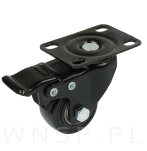 Kółko meblowe obrotowe gumowane 30 - 40 kg, Ø 40 mm, z hamulcem - 4