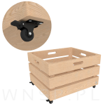 Kółko meblowe obrotowe gumowane 30 - 40 kg, Ø 40 mm, z hamulcem - 7