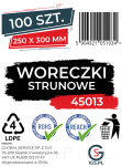 Woreczki strunowe 100 sztuk, mocne torebki zamykane 250 x 300 mm, grube 50 mic - 3