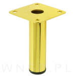 Nogi stalowe okrągłe 9,6 cm, zestaw nóg z wkrętami, złote - 8