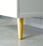 Noga bukowa prosta UNIQ 15 CM z blachą montażową - 5