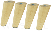 Noga bukowa skośna, stożek 8cm, lakierowana - 7
