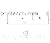 Wkręt stożkowy konstrukcyjny 5,0 X 90 mm- TORX - 2