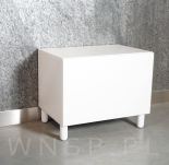 Nóżka bukowa biała 10 cm, walcowa 45 mm z blachą - 12