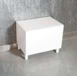 Nóżka bukowa biała 10 cm, walcowa 45 mm z blachą - 5