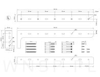 Mocne wsporniki do szafki [L+P], półki ściennej, konsoli wiszącej 430 x 100 x 40 mm - 2