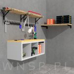 Mocne wsporniki do szafki [L+P], półki ściennej, konsoli wiszącej 430 x 100 x 40 mm - 4